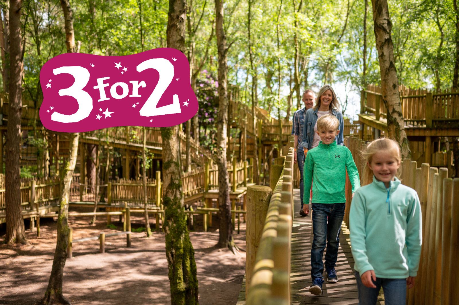 3 for 2 at BeWILDerwood Cheshire